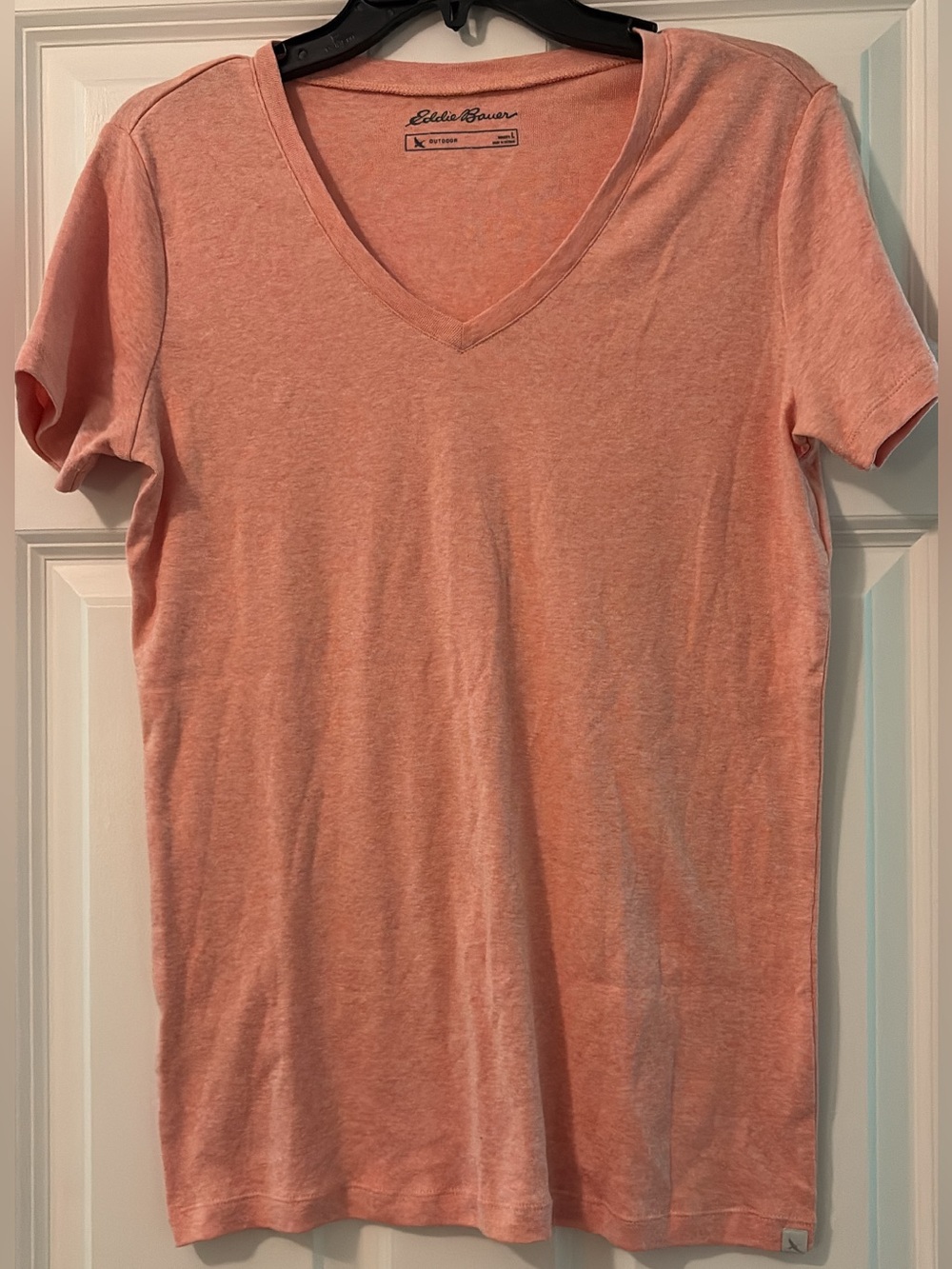 Eddie Bauer Women's V-Neck Tee in Peach